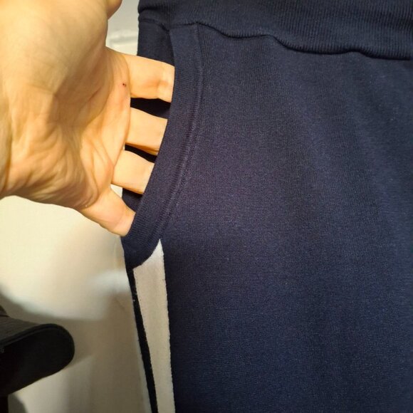 OLSEN pants LISA straight fit WITH DECORATIVE TAPE - navy SIZE M (10) - Picture 9 of 9